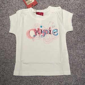 New Chipie Girls White Logo Top